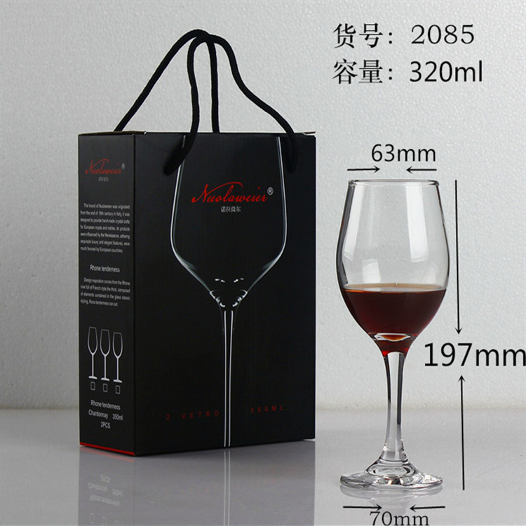 Crystal glass wine glass wholesale set of 2 pieces, gift box, wine accessories, highball glass, Burgundy glass, Bordeaux logo pic 21