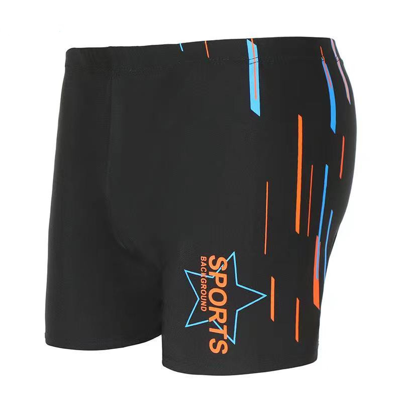 男士泳裤平角宽松游泳裤加大泳裤沙滩泡温泉时尚印花泳裤批发详情3