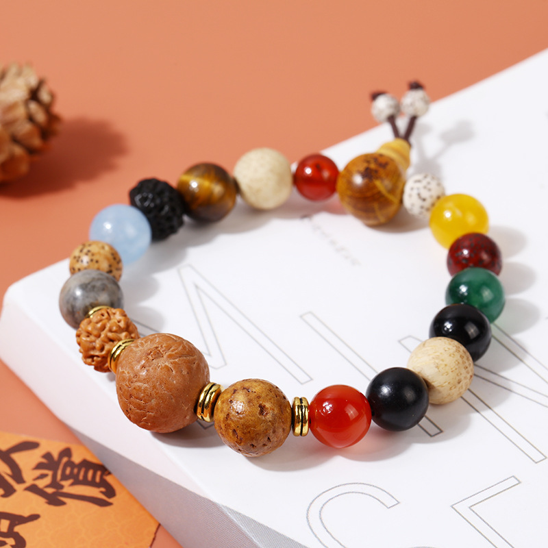 香灰琉璃朱砂十八籽菩提手串男单圈盘玩佛珠手链女小红书同款文玩详情20