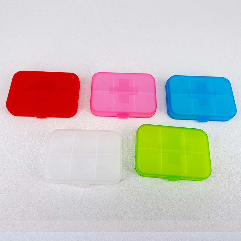 Mini medicine box, portable frosted cross medicine box pic 5