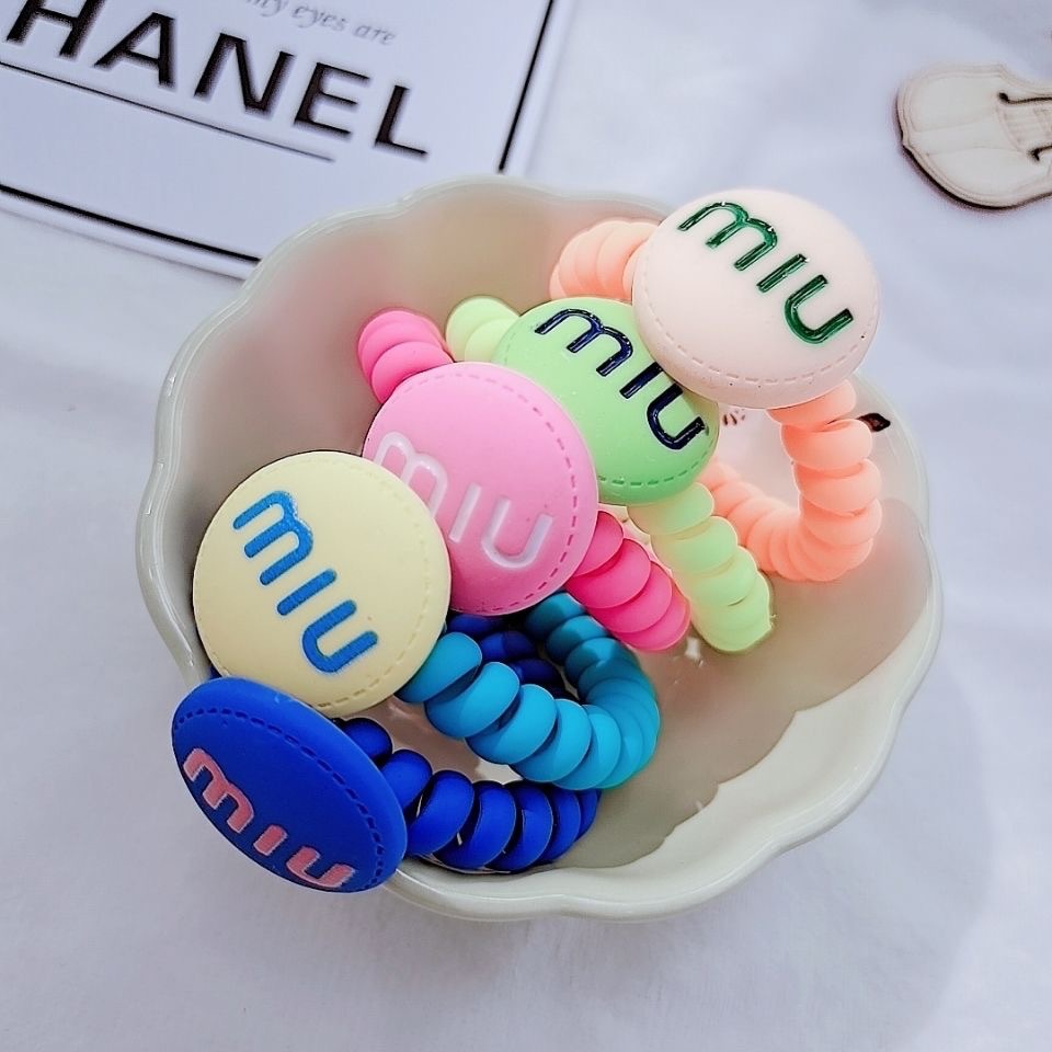 Candy miu phone lanyard, phone ring, telephone line, hair ring, hair rope, high-elasticity rubber band, hair tie, ponytail hair rope, hair accessory pic 6