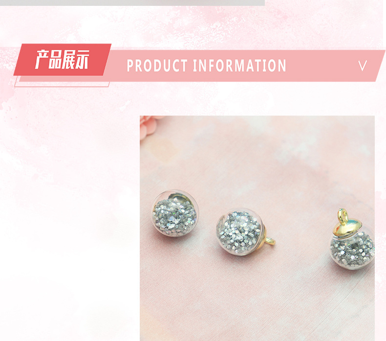 Ins-style sweet polka dot glass ball pendant, hair band, wristband DIY accessory manufacturer pic 5