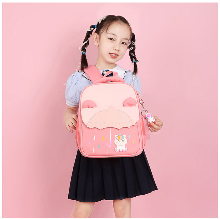New color-matched cartoon backpack for middle and large classes of primary school students, as well as backpacks for boys and girls in preschool classes pic 15