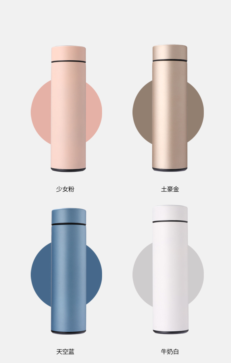 工厂定制保温杯智能测温儿童温度显示水杯不锈钢情侣创意商务礼品详情15