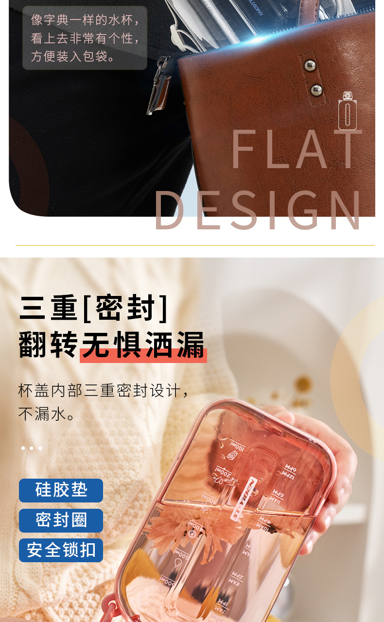 亿本大容量吨太空杯户外运动健身通用便携塑料水杯高颜值塑料水壶详情3