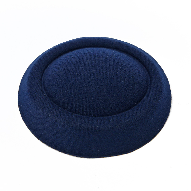 European and American export flight attendant caps, hat blanks, small top hats, DIY retro berets, fleece fabric accessories, hat soles, hair clips pic 7