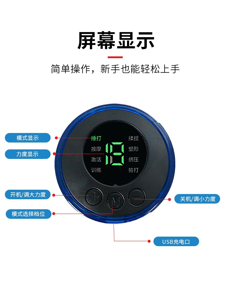 Cross-border cervical massage patch EMS Mini portable pocket massage device, multi-functional for shoulder, neck, waist, legs and neck pic 2