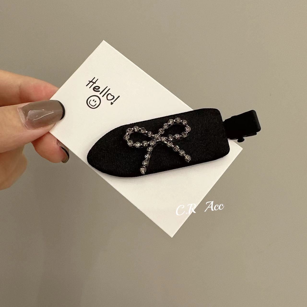 韩国东大门新款无痕小铲子发夹2024新款秋季黑色小夹子侧边刘海夹详情5