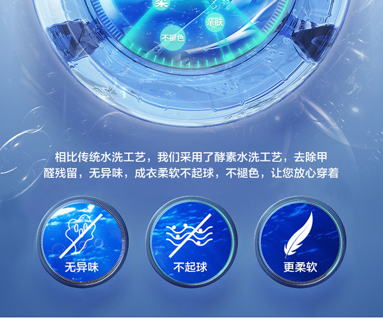 新款男士长袖衬衫纯棉水洗牛津纺纯色衬衣商务休闲上衣一件代发详情12