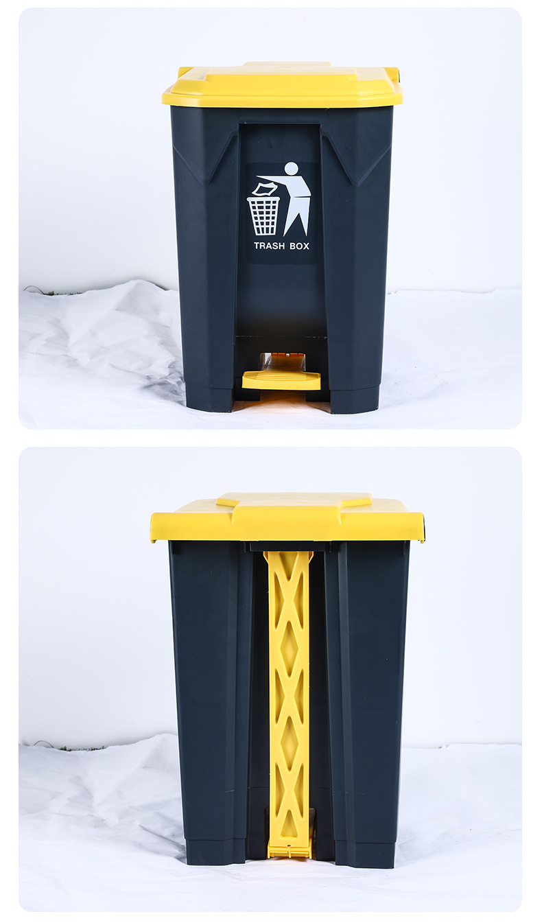 脚踏垃圾桶30L50L80L100L塑料家用脚踏垃圾桶分类垃圾桶详情9