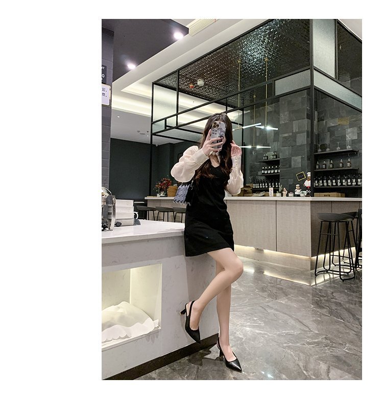 2023春夏季新款尖头高跟鞋女细跟包头凉鞋后空浅口单鞋女详情65