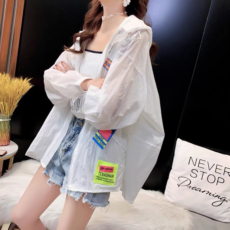 Candy-colored sun-protective clothing for women, mid-length summer 2021 new style loose light jacket, breathable sun-protective shirt, sun-protective clothing pic 14