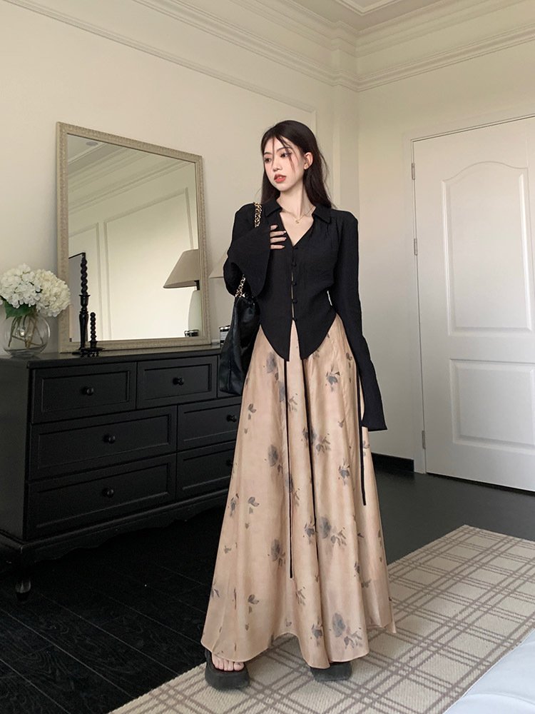 A new Chinese-style long-sleeved shirt set for women in spring and autumn, with a cool and Zen-like atmosphere. A two-piece skirt and trousers set pic 41