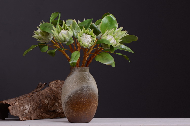 Dongli Flower Industry Factory offers direct sales and wholesale of tropical flowers, including simulated little emperor flowers, Nordic minimalist living room and home decoration simulated flowers, as well as entrance and table flowers pic 7