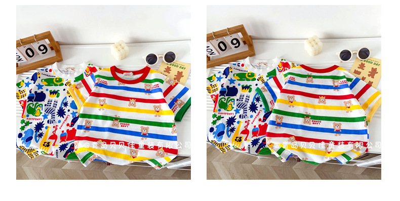 儿童短袖T恤日系Miki夏季薄款2025年女童短袖批发中小童外贸童装详情25
