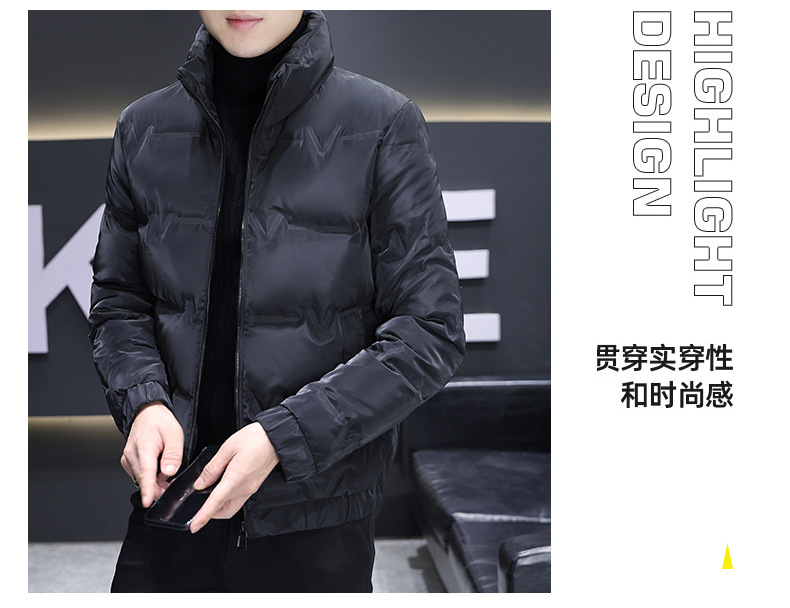 国标羽绒服男式冬季新款高端白鸭绒外套潮牌短款立领男装一件代发详情23