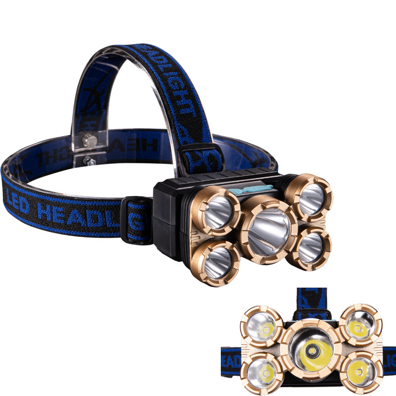Rechargeable led night fishing, strong light head, long-range strong light LED long-range outdoor camping head-mounted flashlight pic 9