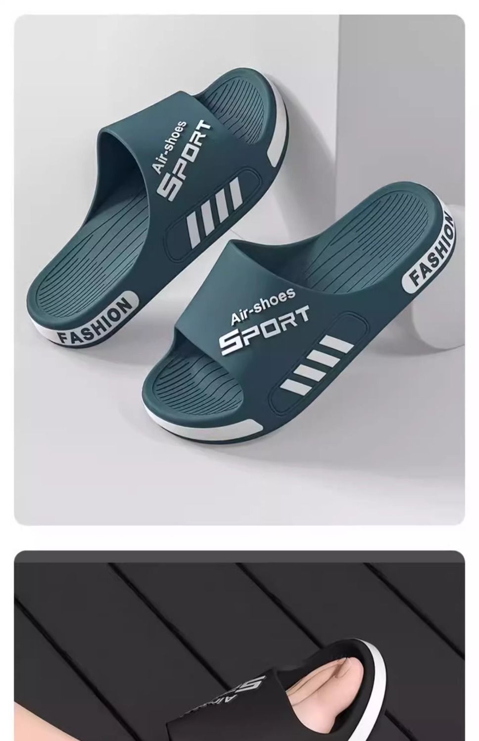 男士拖鞋夏季外穿2024新款室内家居洗澡防滑大码运动凉拖厚底耐磨详情17