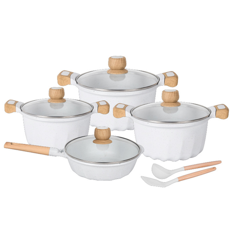 New soup pot deep-frying non-stick ten-piece set pic 4