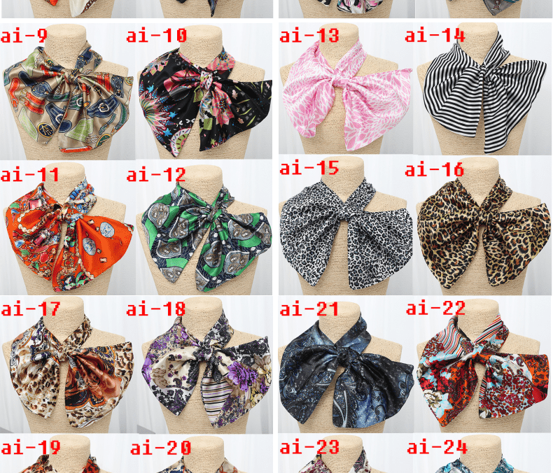 Versatile scarves, professional magic scarves, flight attendants, white-collar workers, work neckerchiefs, colored satin imitation silk printed, versatile silk scarves for women wholesale pic 7
