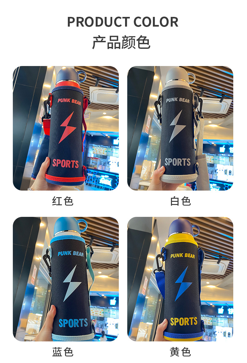 Punk Bear brand large-capacity 316 insulated flasks, 1L large water cups, portable outdoor water bottles, insulated cups wholesale pic 19