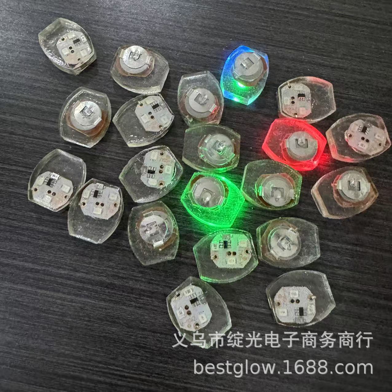 LED红蓝绿鞋灯方灯椭圆灯防水灯震动发光闪灯服装灯机芯电子配件详情1