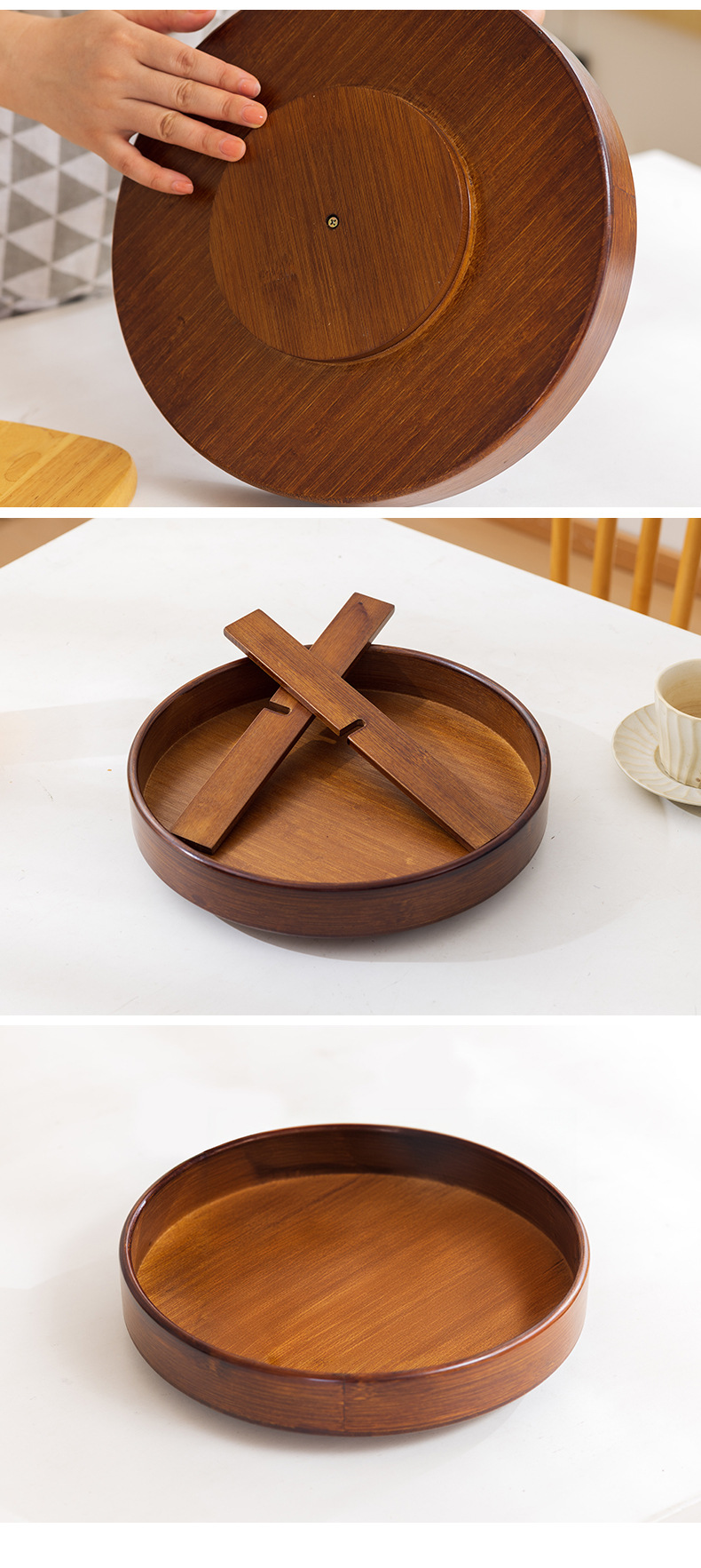 厨房调料置物架台面木质转角可旋转调味用品收纳架油盐酱醋调料架详情10