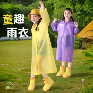 儿童雨衣加厚全身男童女孩连体可背书包小学生一次性登山旅游雨披详情15
