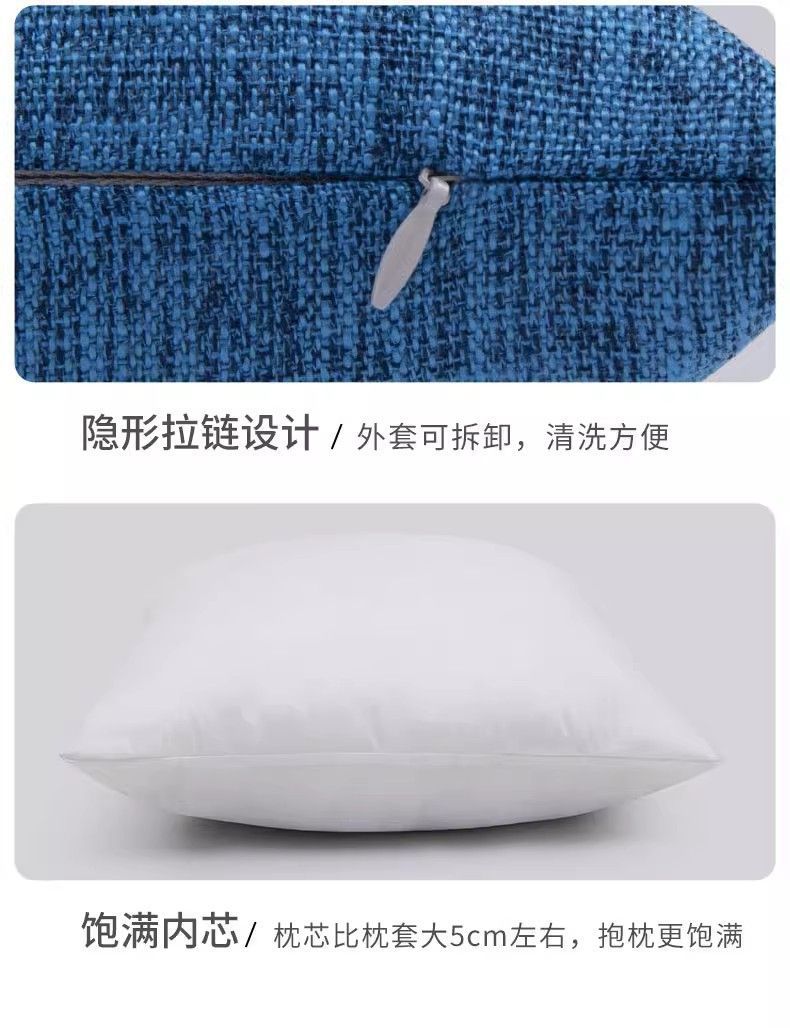 The living room sofa throw pillow exudes a light luxury and high-end feel. 2024 new American modern cream style large headboard chair cushion pic 9