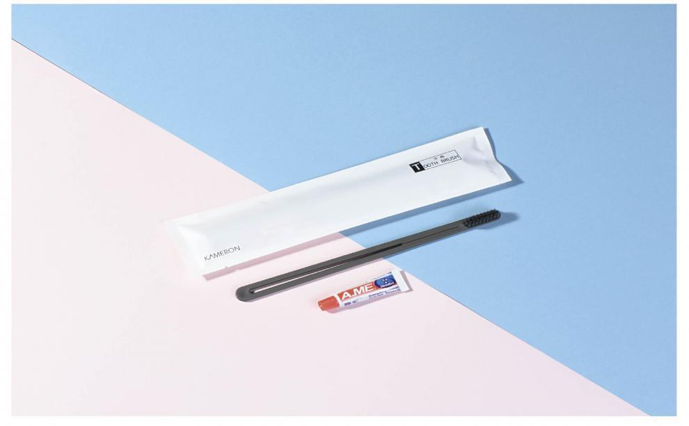 Hotel disposable toothbrush and toothpaste sets, simple and high-end. Wholesale of toothbrushes for homestay rooms and hotel toiletries pic 6