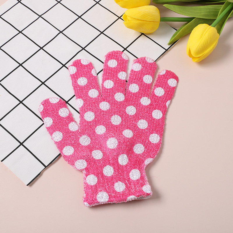 2022新款洗澡手套混色五指涤纶沐浴手套浴室大澡堂专用搓澡手套详情24