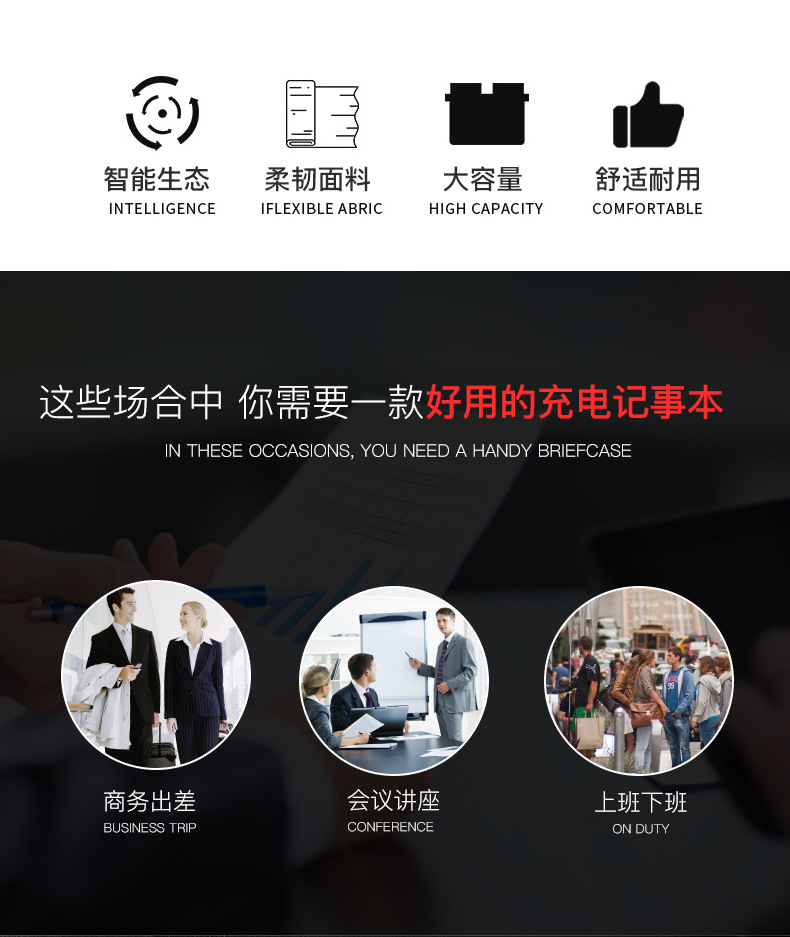 Customized a5 wireless charging notebook, power bank, notebook with USB flash drive, business gift set, customized logo pic 8