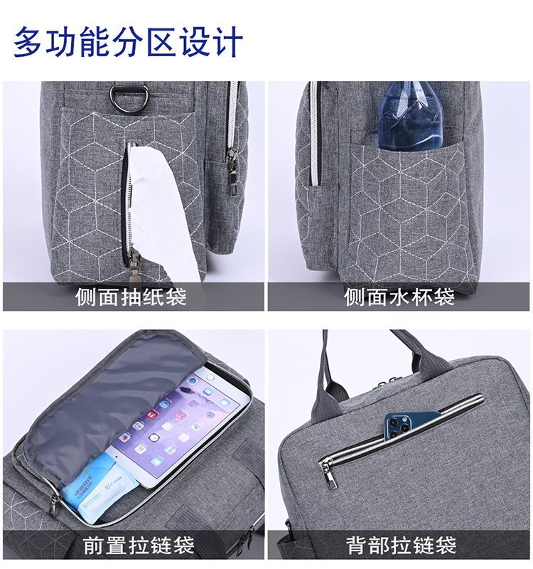 跨境时尚妈咪包女士单肩斜挎包妈妈大容量手提包待产包母婴包批发详情8