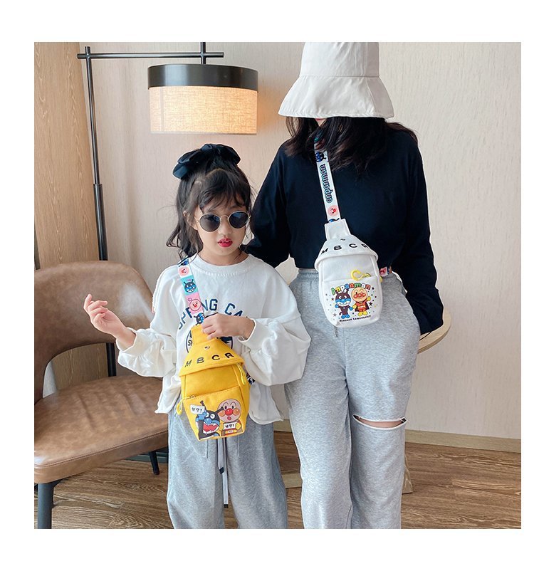 批发儿童胸包面包卡通超人包男女童帆布单肩斜挎包亲子手机儿童包详情10