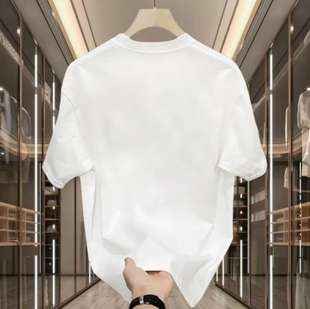 2024 New best-selling half-sleeved casual high-end men's short-sleeved T-shirt, summer pure cotton T-shirt, trendy brand versatile top T-shirt pic 7