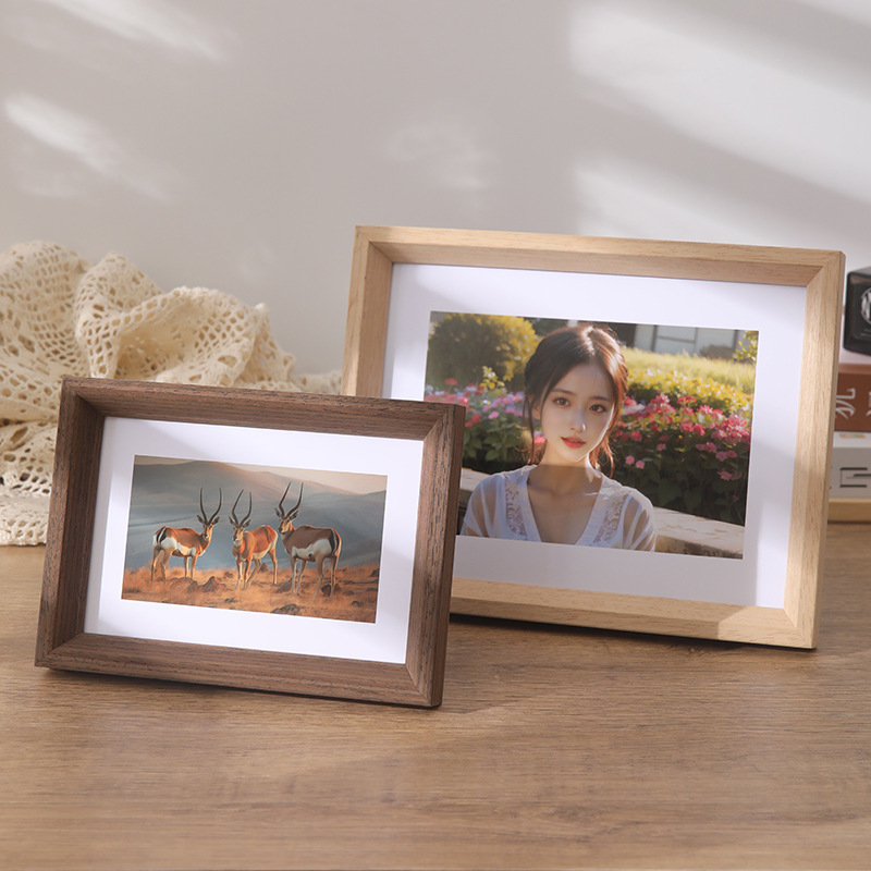 Hollow three-dimensional photo frame, 6-inch photo frame wholesale, wooden picture frame, DIY, dried flower photo frame, A4 wall-mounted photo frame display table pic 1