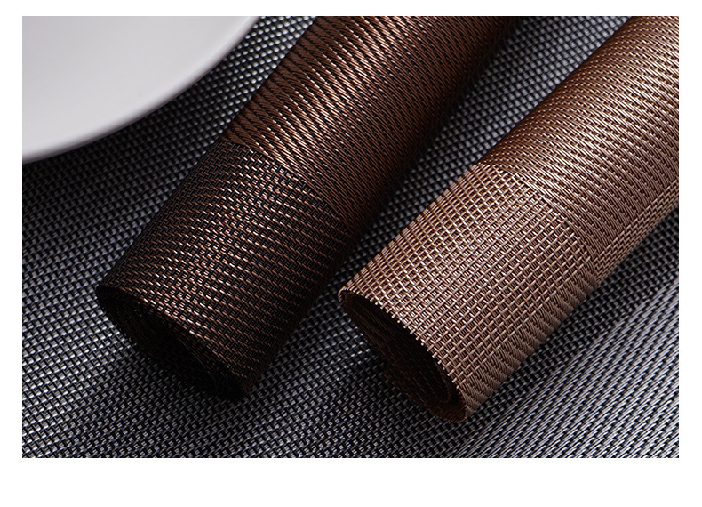 Factory direct sales of table MATS, European-style solid color hotel restaurant heat insulation MATS, anti-slip and dust-proof table MATS, table flag printed logo pic 11