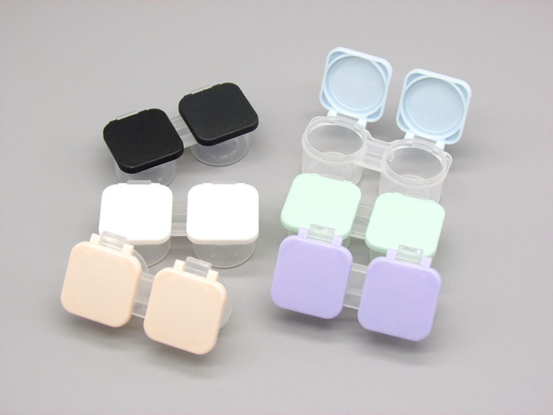Portable dual-box flip contact lens case, independent press dual-box, convenient to use, three colors available, specially for foreign trade pic 26