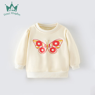 女童卫衣宽松春秋款儿童纯棉长袖上衣欧美童装女宝宝衣服一件代发详情3