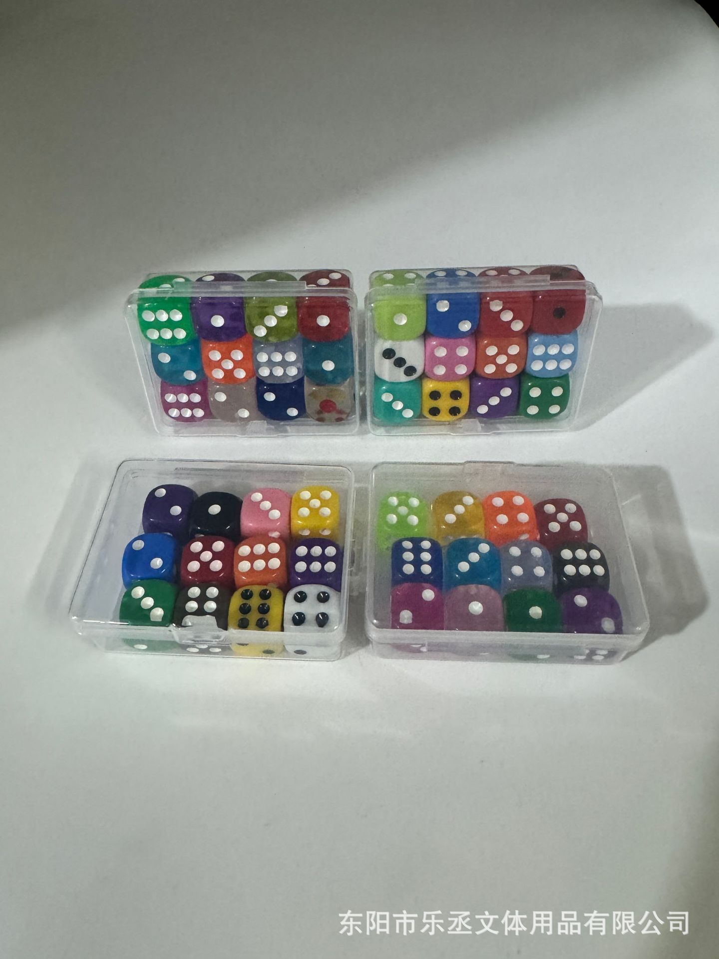 盒装12粒骰子14mm16mm透明实色12粒小盒装教学娱乐筛子详情6