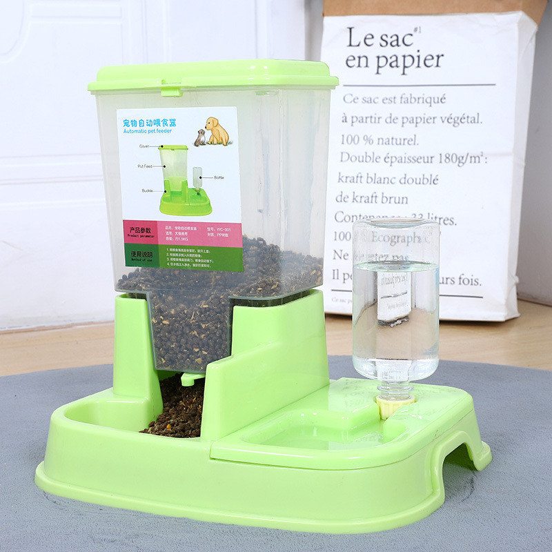 Automatic feeders, large-capacity pet supplies, double-bowl unplugged self-service water dispensers, dog supplies, cross-border pic 6