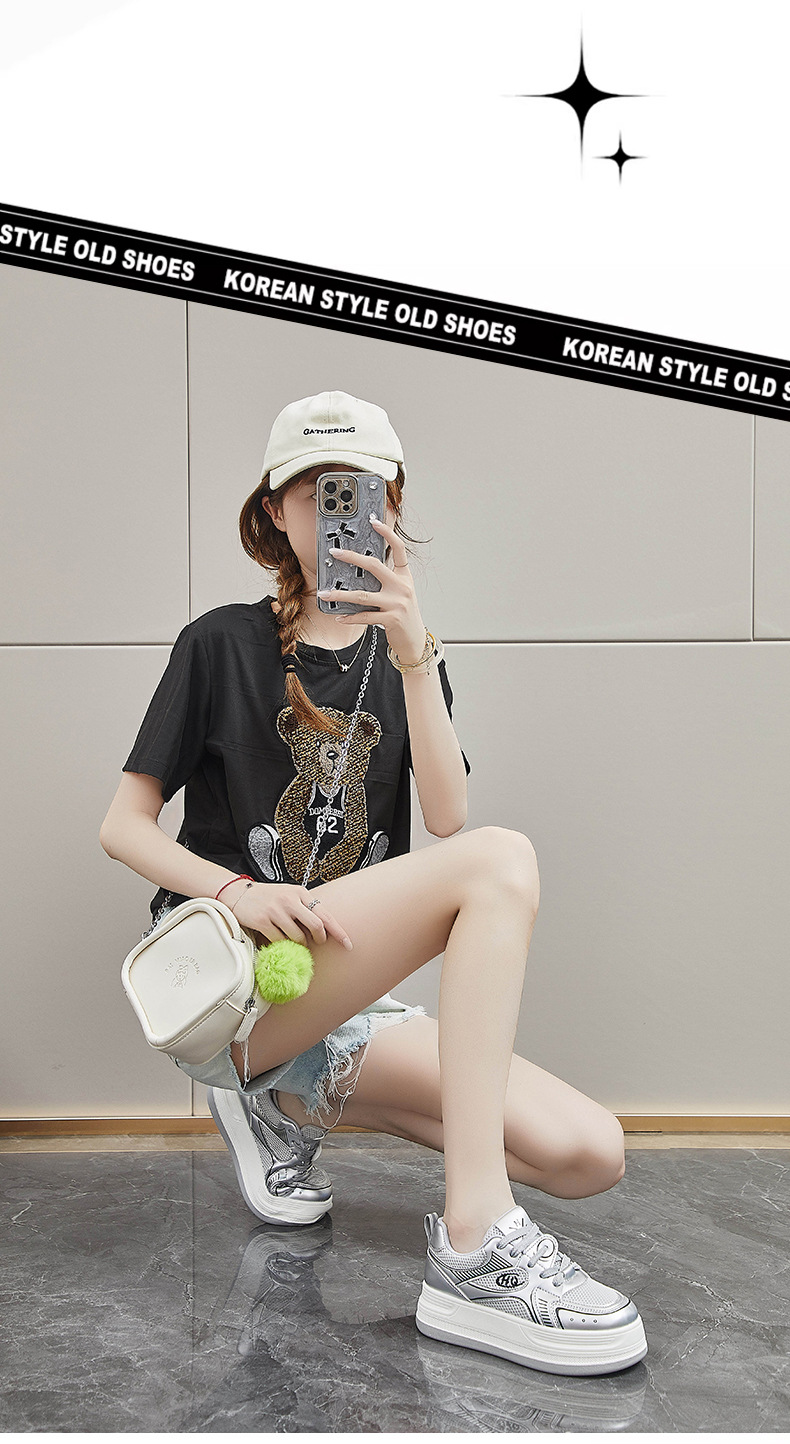 2024秋季小白鞋新款韩版ins女学生增高厚底运动板鞋休闲街拍Y8620详情13