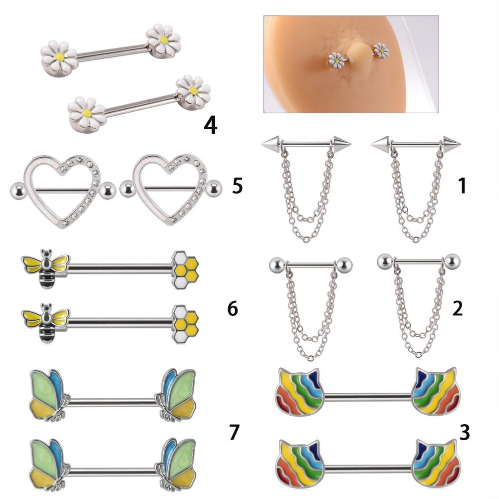 跨境黑皮革项圈链条皮质钉心项圈颈带choker圆环项链颈链链条乳夹详情5