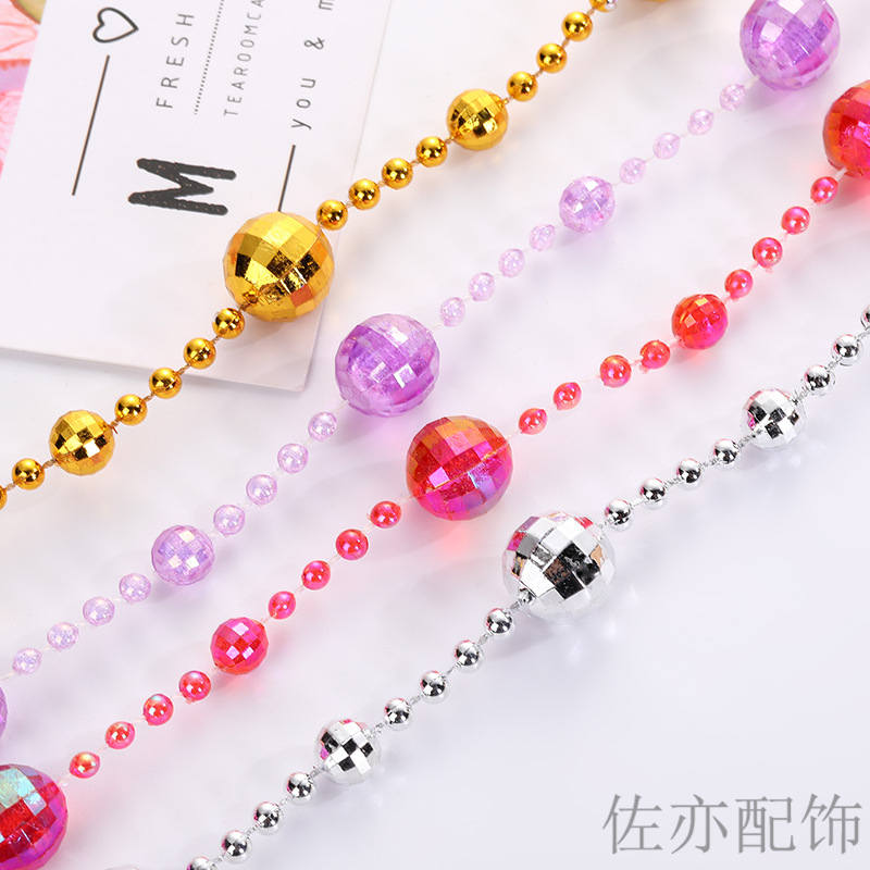 Christmas wedding electroplated connecting beads, multi-color string beads, plastic 14mm earth chain curtain accessories pic 125