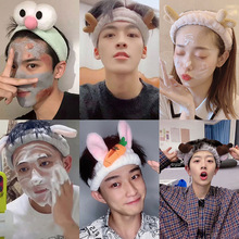 洗脸专用束发带男敷面膜捆发箍男士头巾压发男生头套窟头箍女发卡详情23