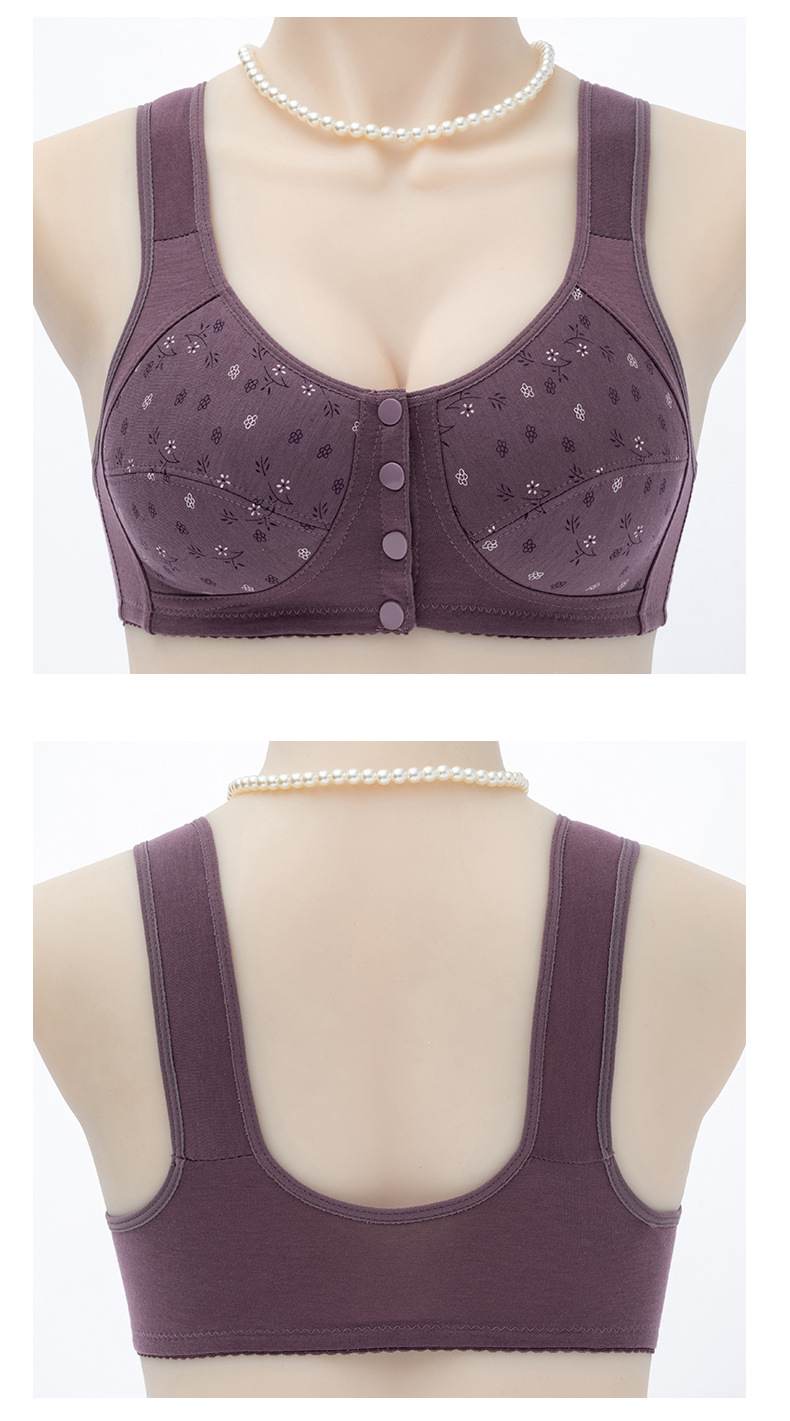 All-cotton bras for middle-aged and elderly people, large-sized sports bras for mothers, large-sized vest bras for women without underwire, thin styles for the elderly pic 13