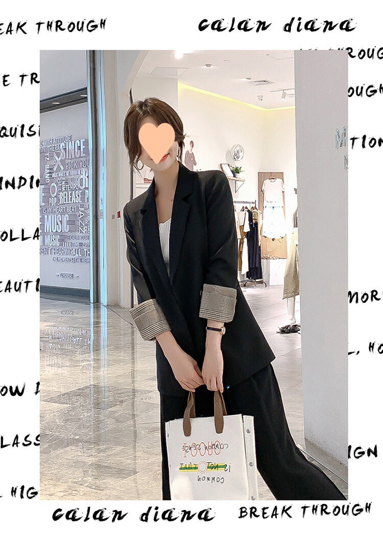 2022年秋小西装外套女韩版英伦风网红显瘦西服套装女士气详情15