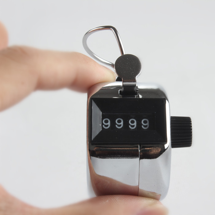 Mini press manual counter, metal casing human flow counter, hand press counter, statistical counter pic 3