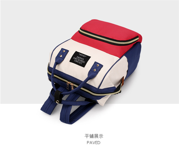 Factory-customized gift mom bag with printed patterns, large capacity, lightweight, double-shoulder mother and baby bag, waterproof maternity bag pic 25