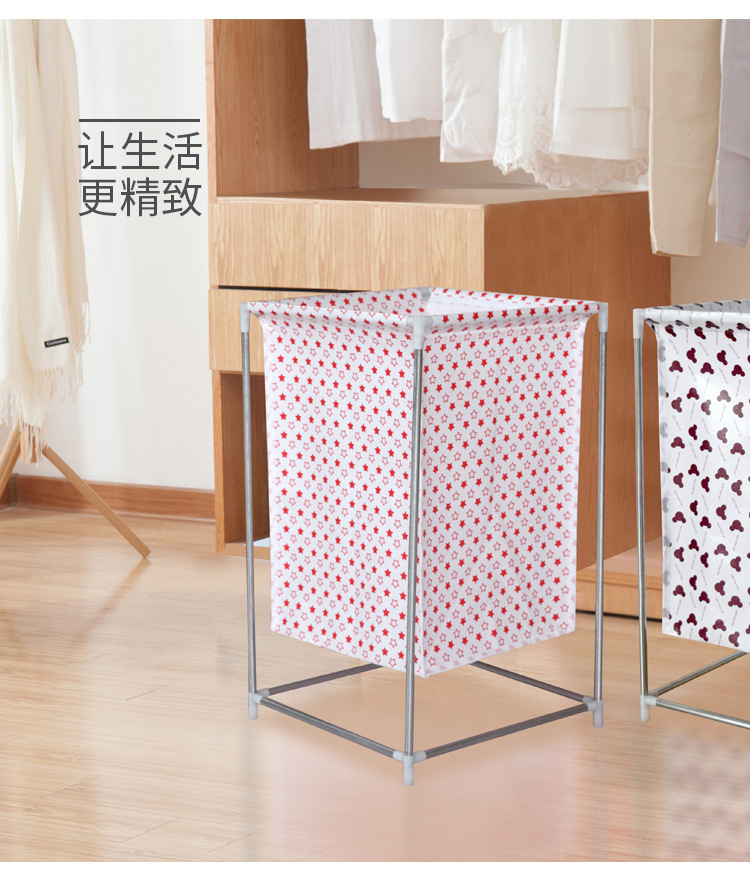 Y109-6663 Home storage non-woven fabric dirty clothes waterproof storage basket, clothes and toy storage basket, laundry basket pic 6